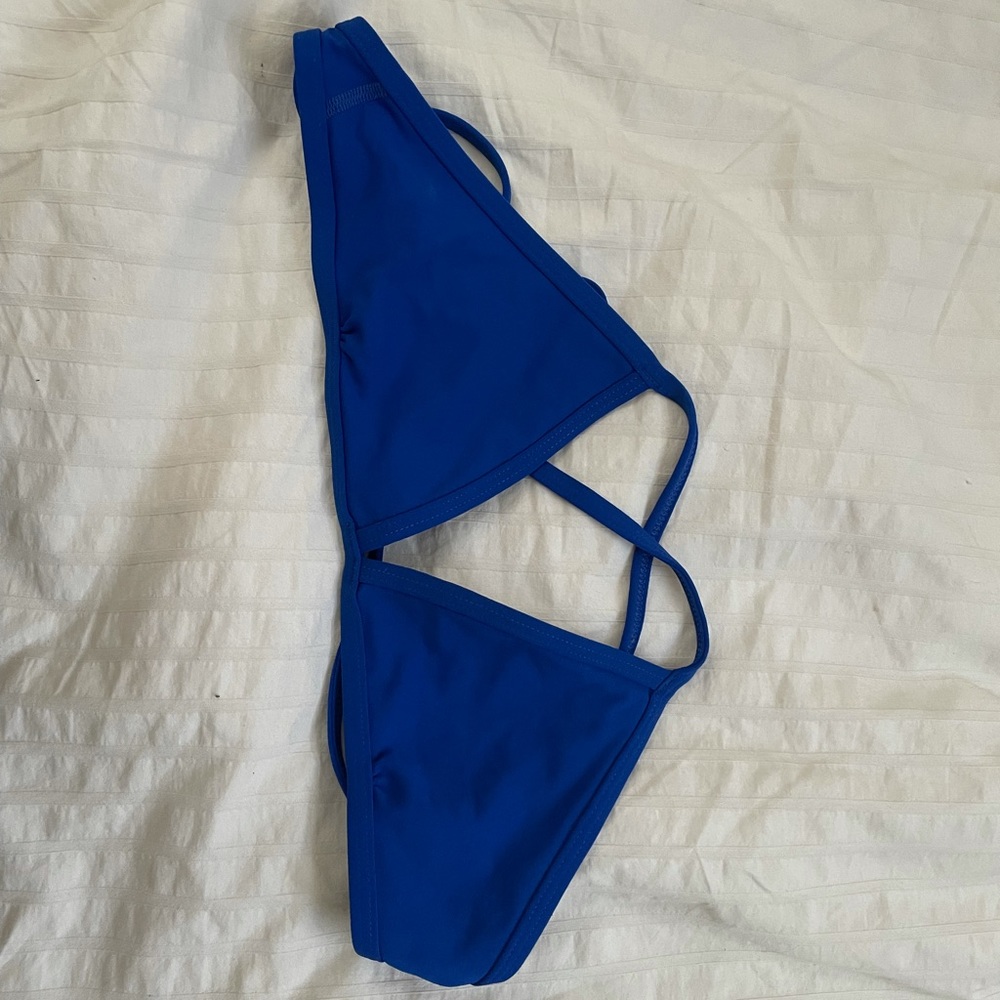 Blue jolyn swim top size large